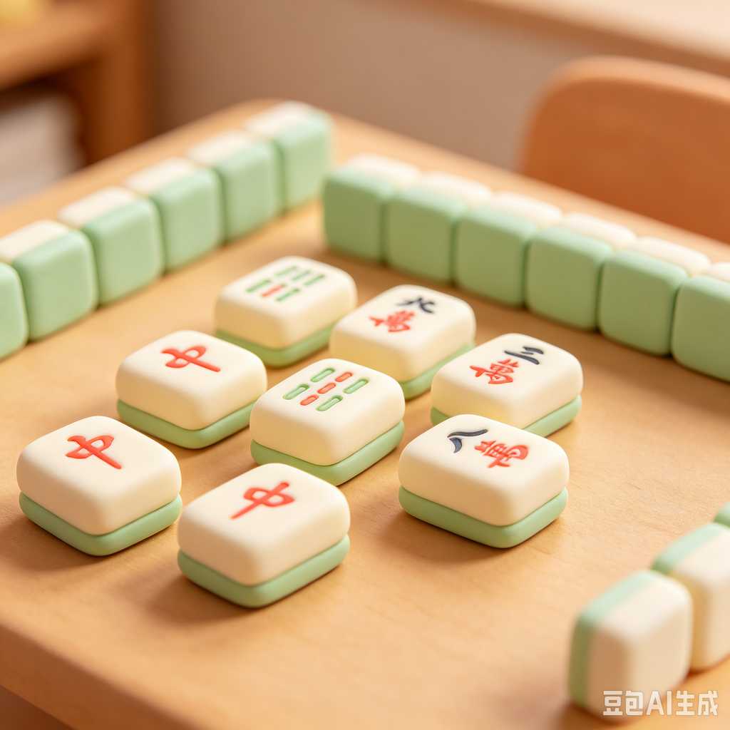 embossed mahjong set design